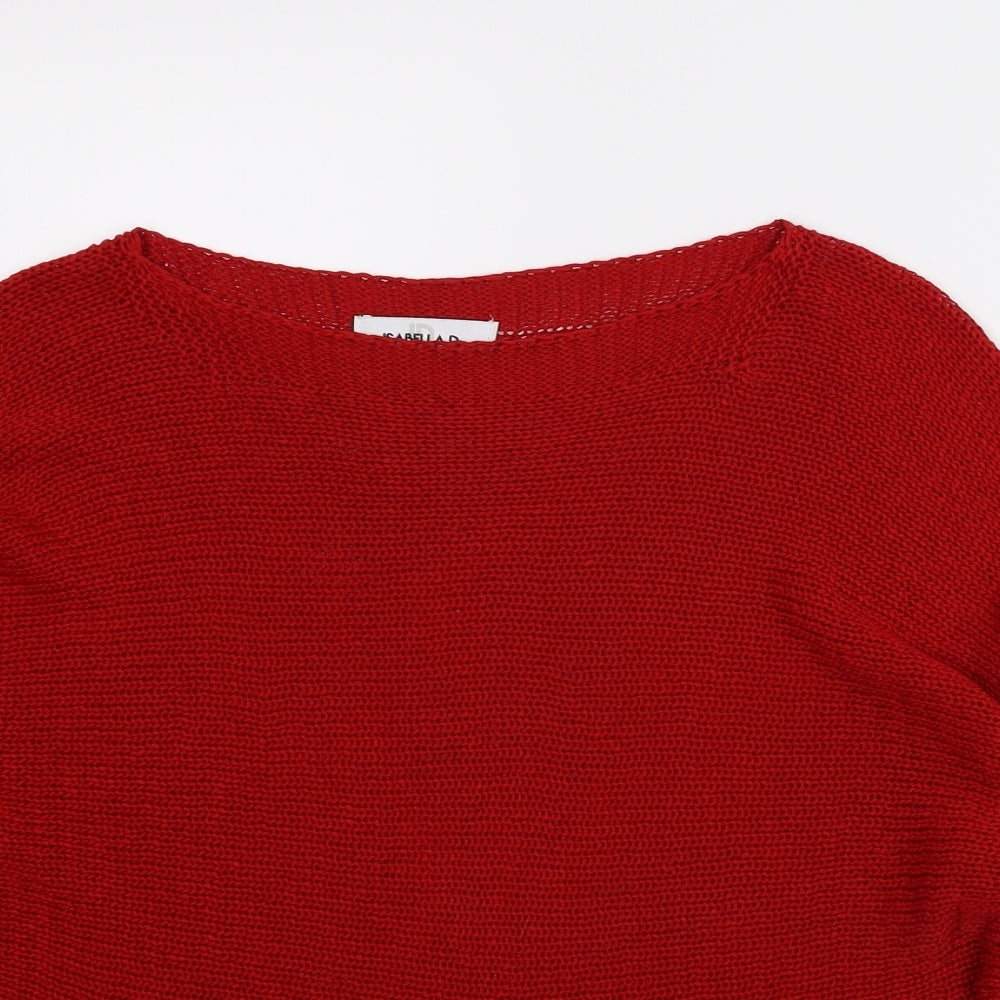 Isabella D Womens Red   Pullover Jumper Size S