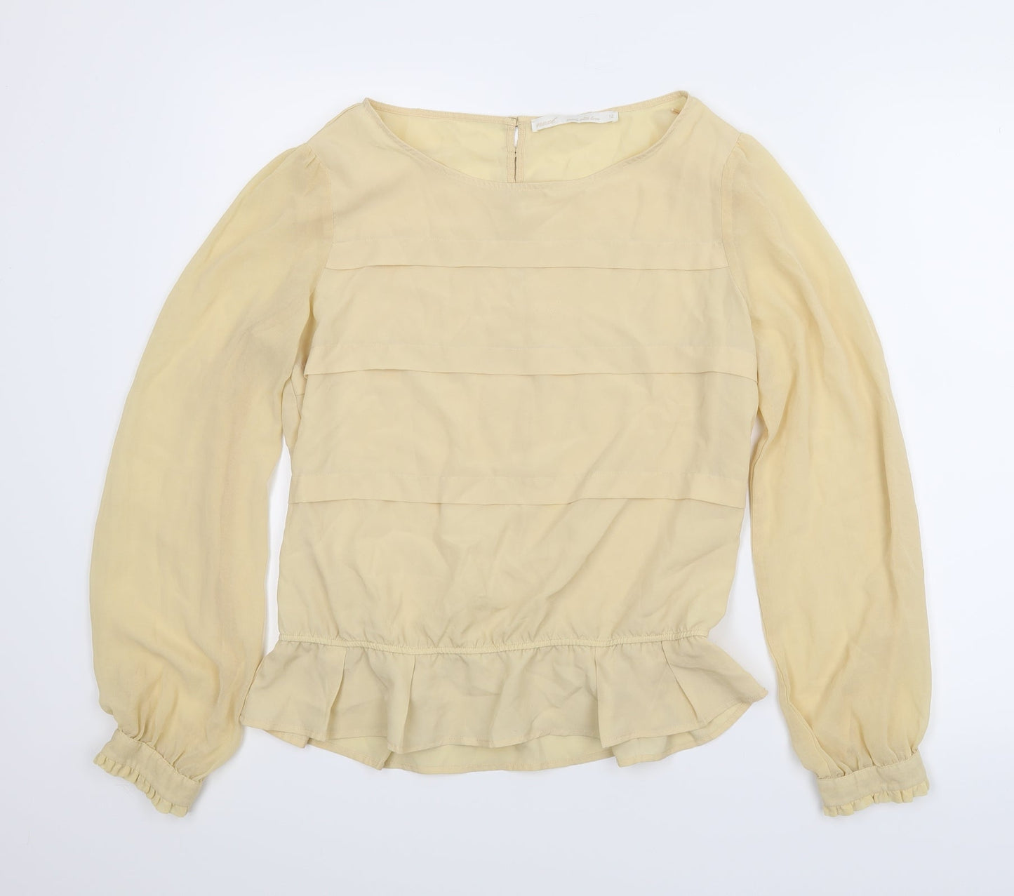 Womens UK Size 12 NEXT Beige Basic Blouse