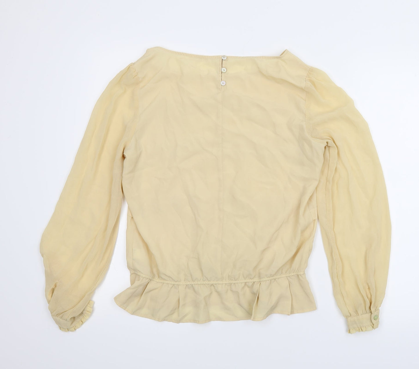 Womens UK Size 12 NEXT Beige Basic Blouse