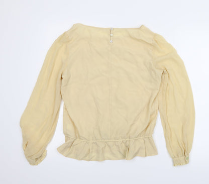 Womens UK Size 12 NEXT Beige Basic Blouse