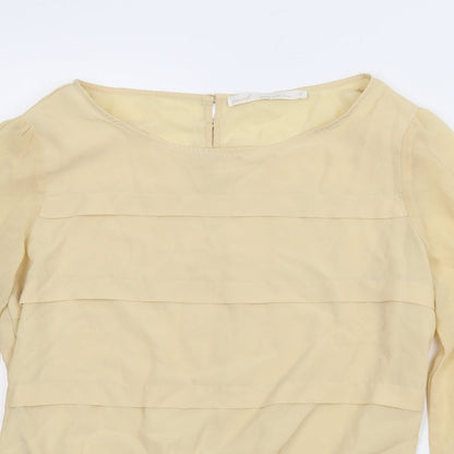 Womens UK Size 12 NEXT Beige Basic Blouse