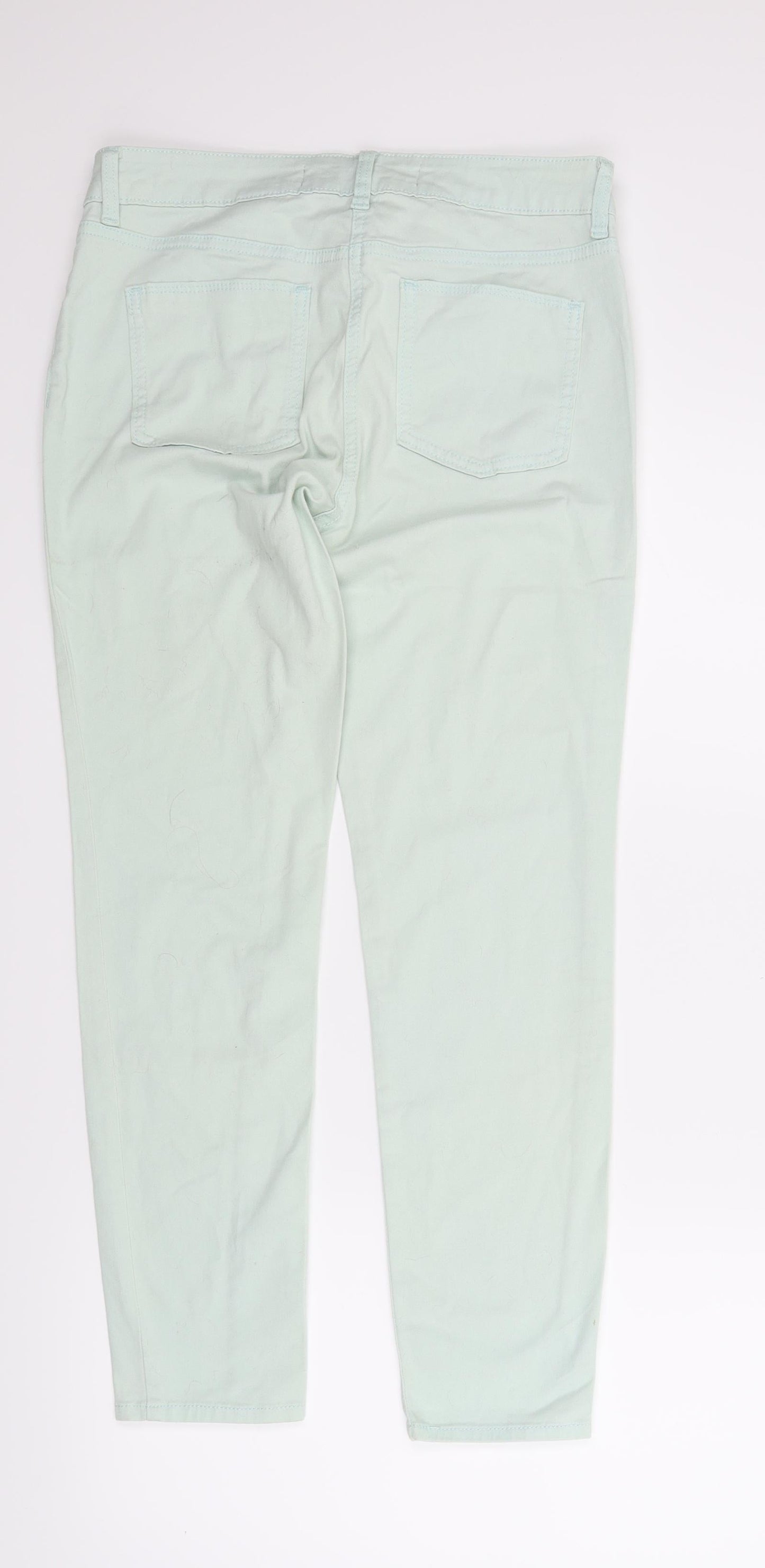 Womens UK Size 10 NEXT Regular Fit Chino Green Trousers