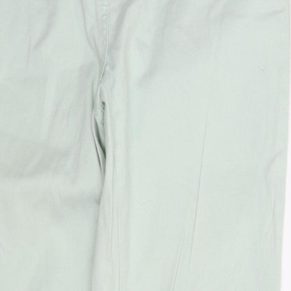 Womens UK Size 10 NEXT Regular Fit Chino Green Trousers
