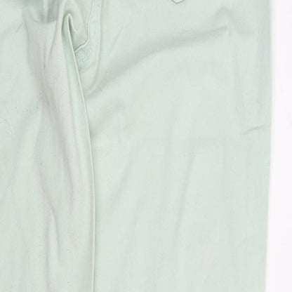 Womens UK Size 10 NEXT Regular Fit Chino Green Trousers