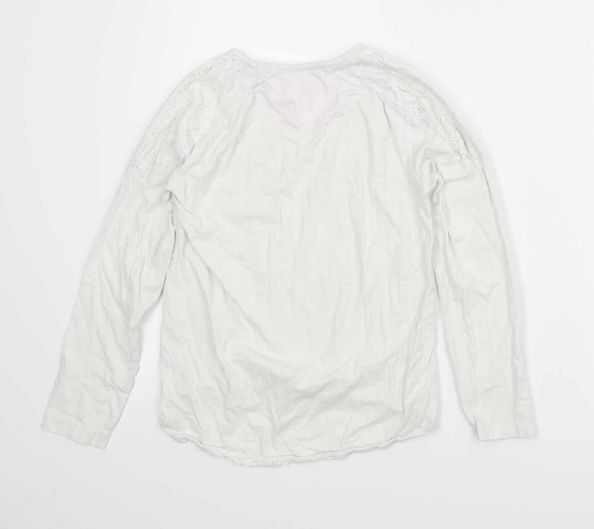 YD Girls White   Basic T-Shirt Size 11-12 Years