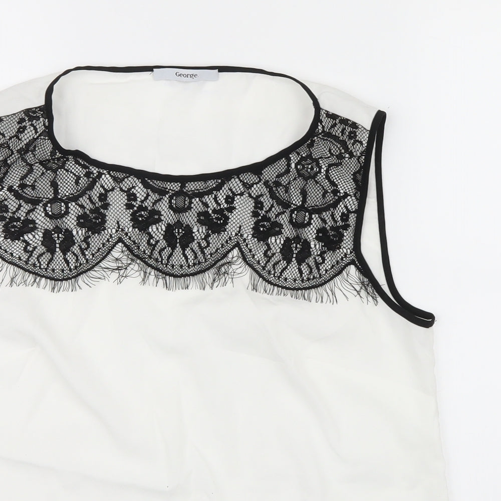 Womens UK Size 10 George White Basic Blouse