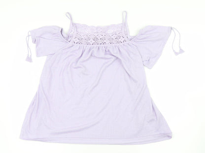 Womens UK Size 8 George Purple Basic Blouse