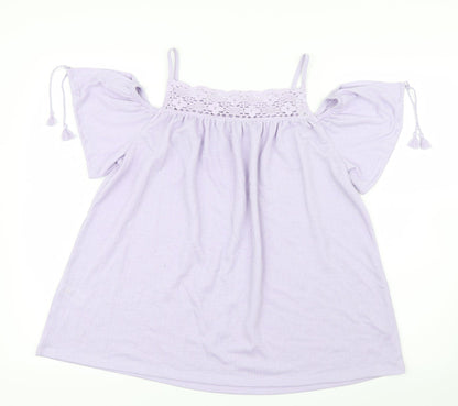 Womens UK Size 8 George Purple Basic Blouse