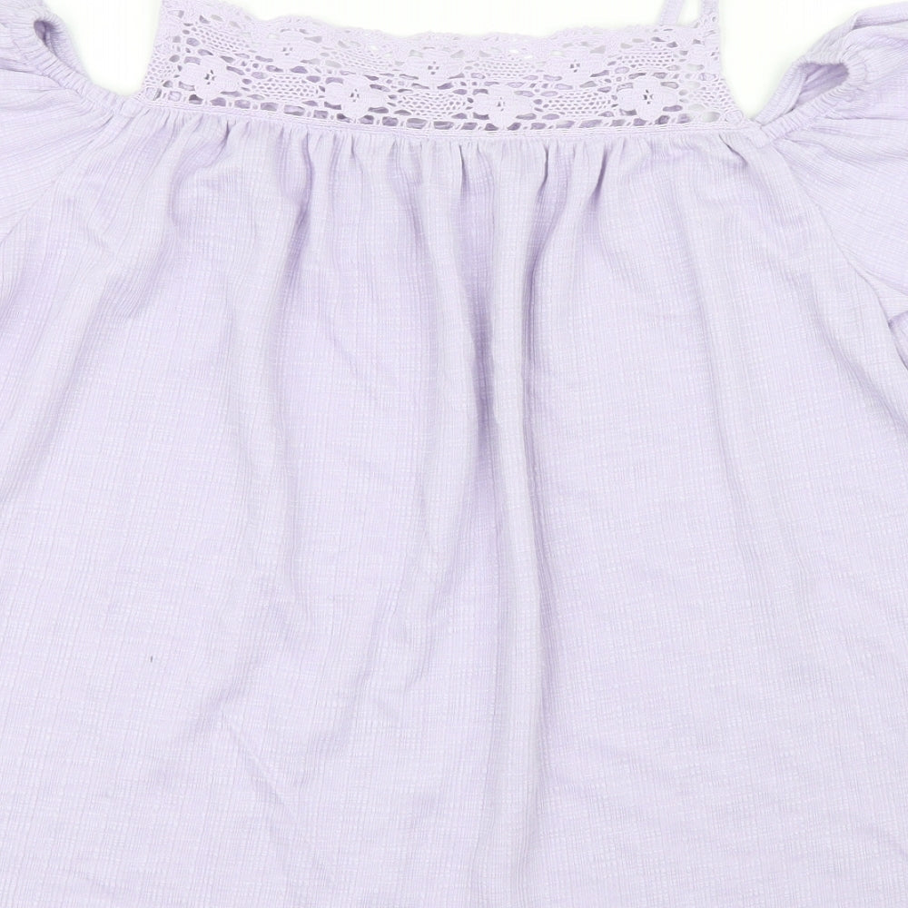 Womens UK Size 8 George Purple Basic Blouse