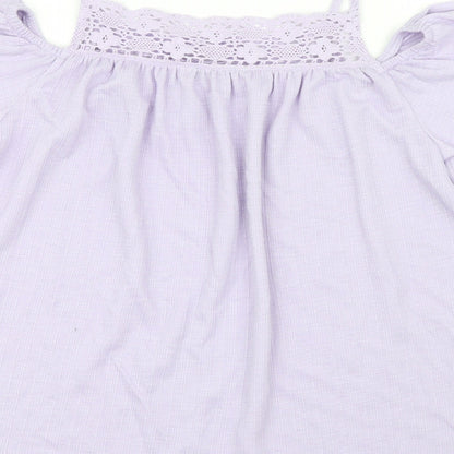 Womens UK Size 8 George Purple Basic Blouse