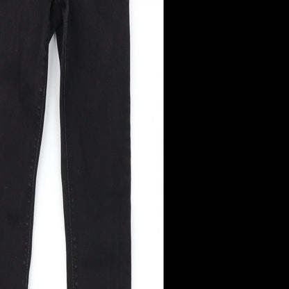 Denim Co. Womens Black  Denim Straight Jeans Size 8 L28 in