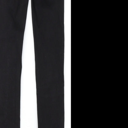 Denim Co. Womens Black  Denim Straight Jeans Size 8 L28 in