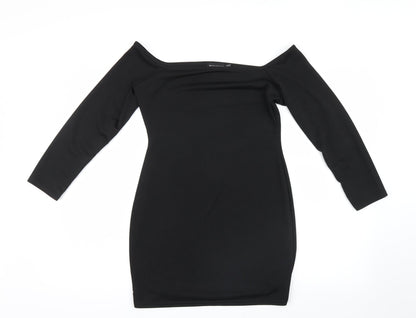 PRETTYLITTLETHING Womens Black   Shirt Dress  Size 10