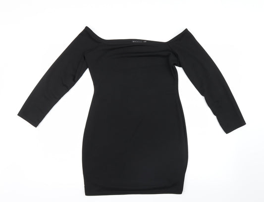 PRETTYLITTLETHING Womens Black   Shirt Dress  Size 10