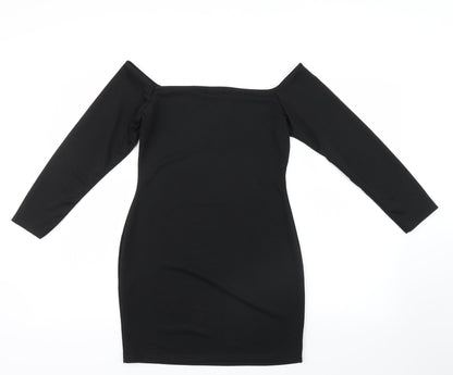 PRETTYLITTLETHING Womens Black   Shirt Dress  Size 10