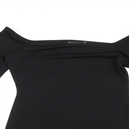 PRETTYLITTLETHING Womens Black   Shirt Dress  Size 10