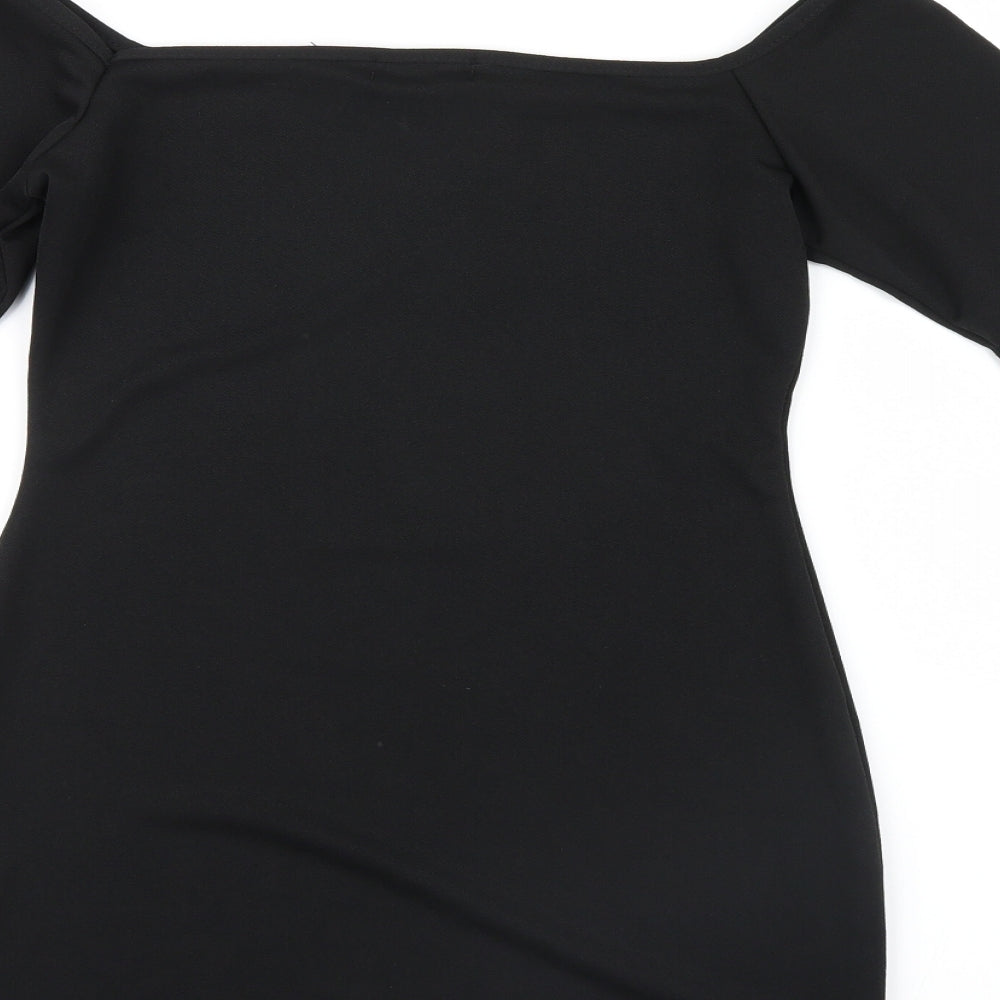 PRETTYLITTLETHING Womens Black   Shirt Dress  Size 10