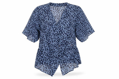 Next Girls Blue Floral  Basic Blouse Size 13 Years