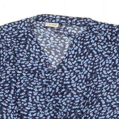 Next Girls Blue Floral  Basic Blouse Size 13 Years