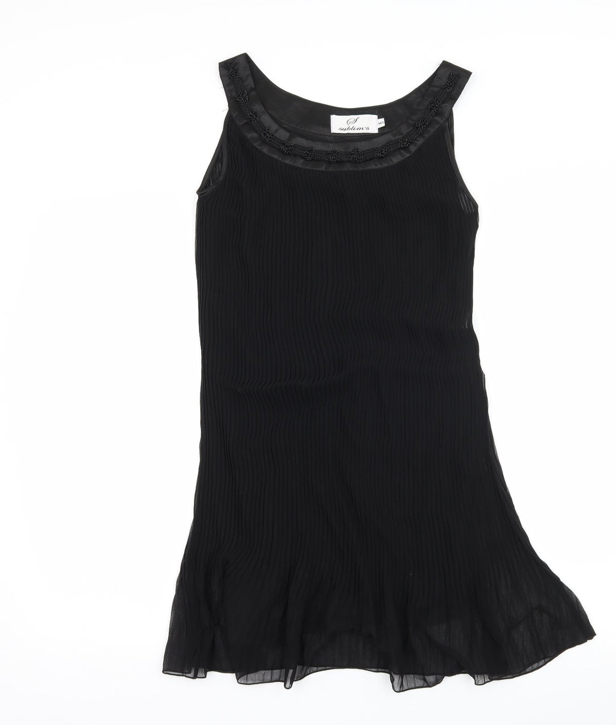 Sublims Womens Black   A-Line  Size M  - Pleated