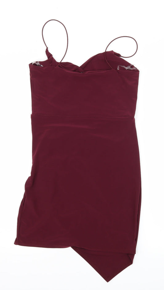 Boohoo Womens Purple  Jersey Slip Dress  Size 10