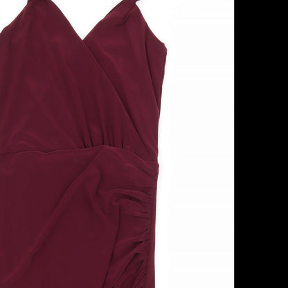 Boohoo Womens Purple  Jersey Slip Dress  Size 10