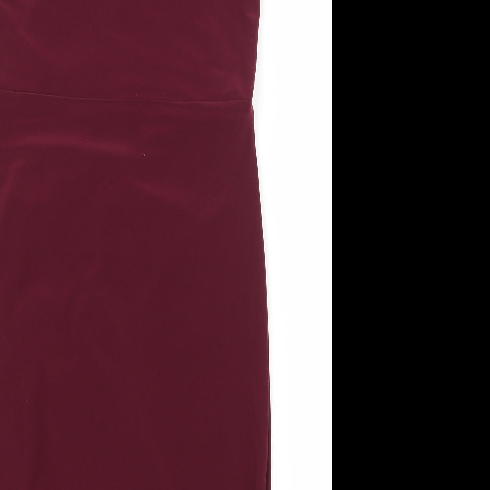 Boohoo Womens Purple  Jersey Slip Dress  Size 10