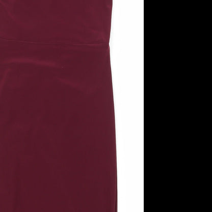 Boohoo Womens Purple  Jersey Slip Dress  Size 10