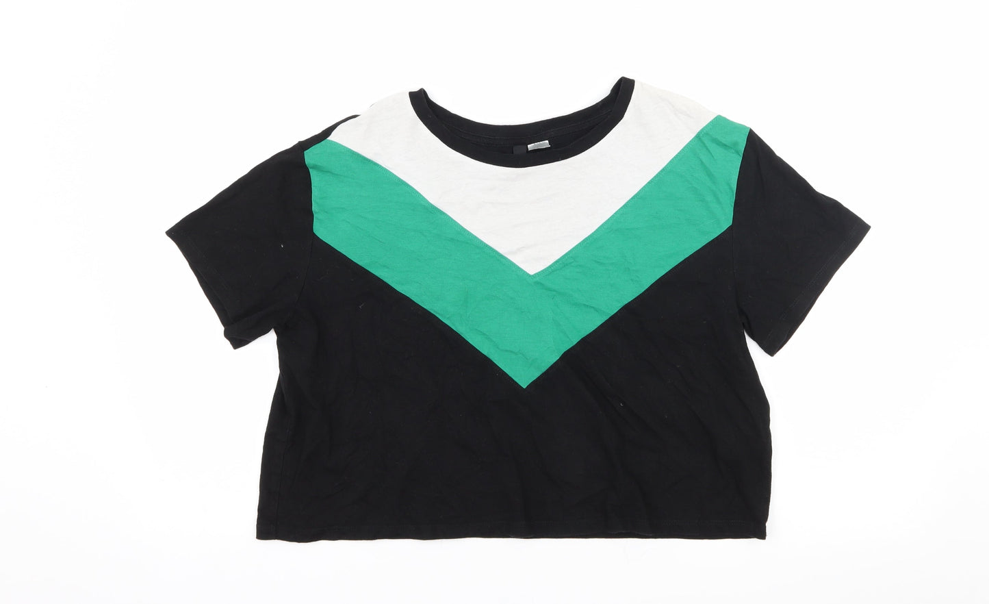 Womens UK Size M H&M Black Basic T-Shirt