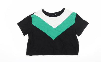 Womens UK Size M H&M Black Basic T-Shirt