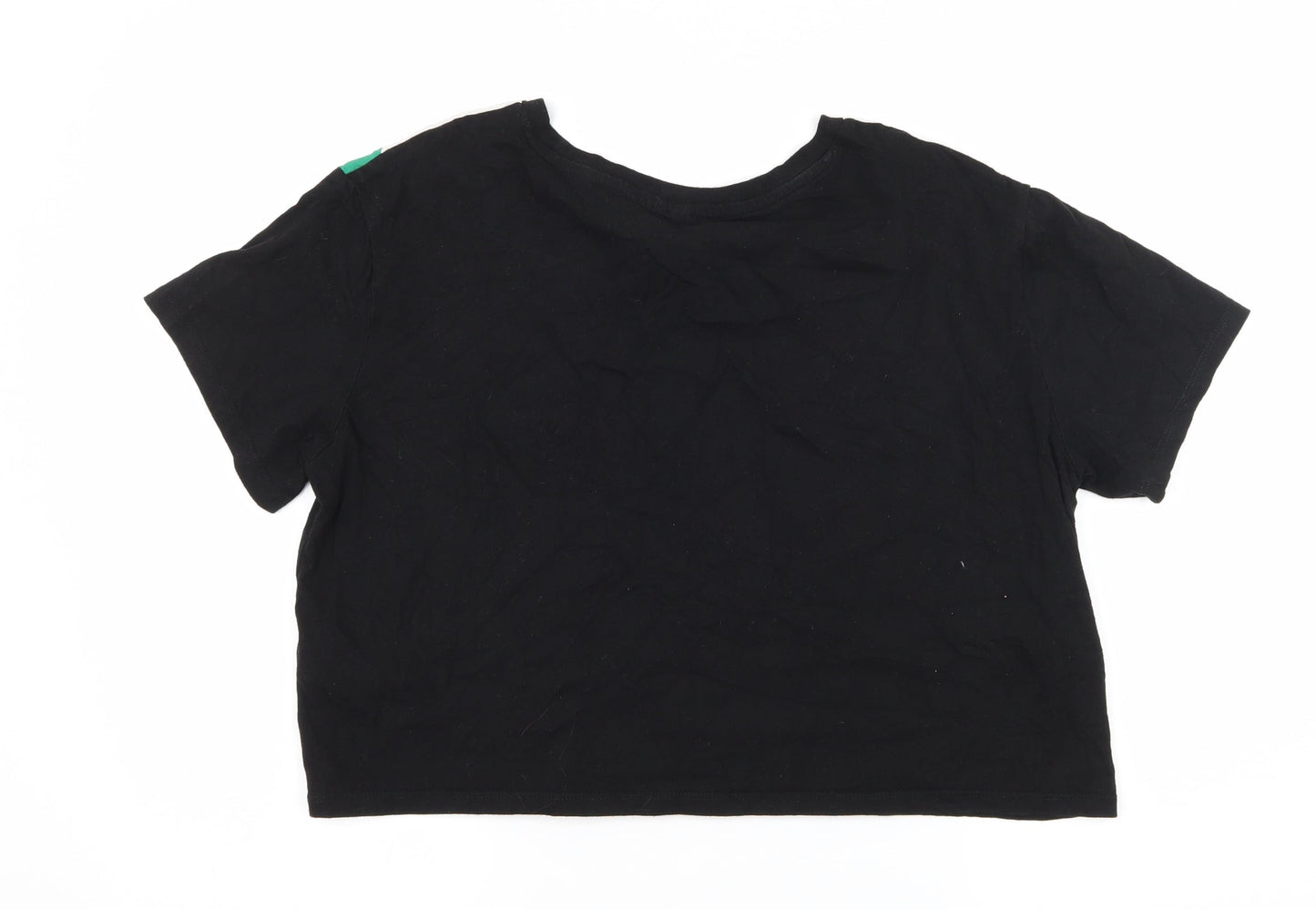 Womens UK Size M H&M Black Basic T-Shirt