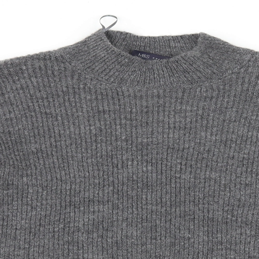 Marks and Spencer Womens Grey  Knit Pullover Jumper Size M