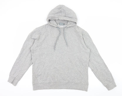 Blue Fin Womens Grey  Jersey Pullover Hoodie Size S