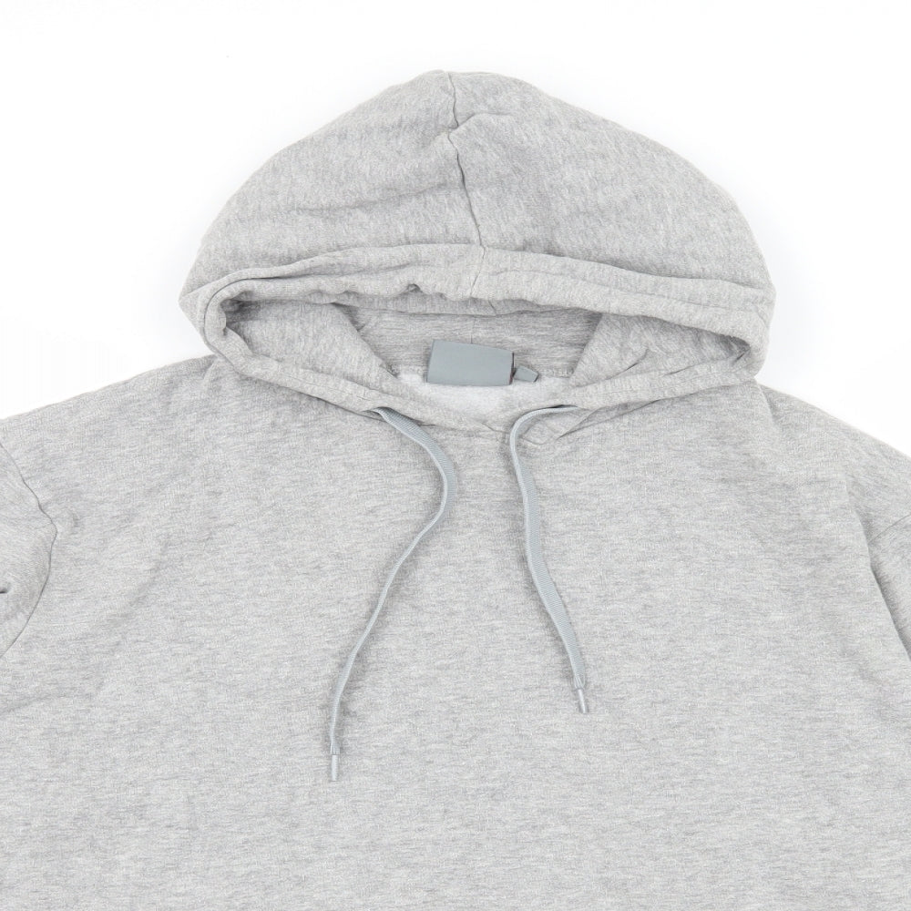 Blue Fin Womens Grey  Jersey Pullover Hoodie Size S