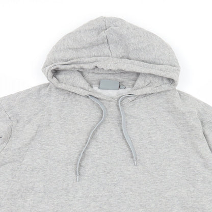 Blue Fin Womens Grey  Jersey Pullover Hoodie Size S