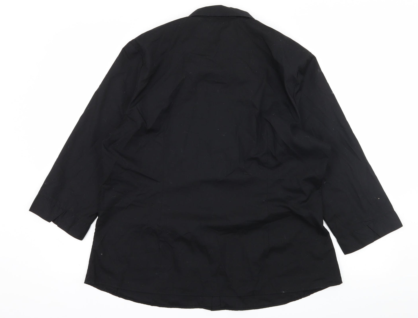 Womens UK Size 18 Peacocks Black Basic Button-Up