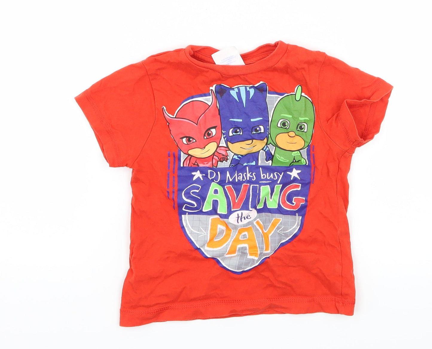 George Baby Red Solid Jersey Cami Pyjama Top Size 18-24 Months  - PJ Masks