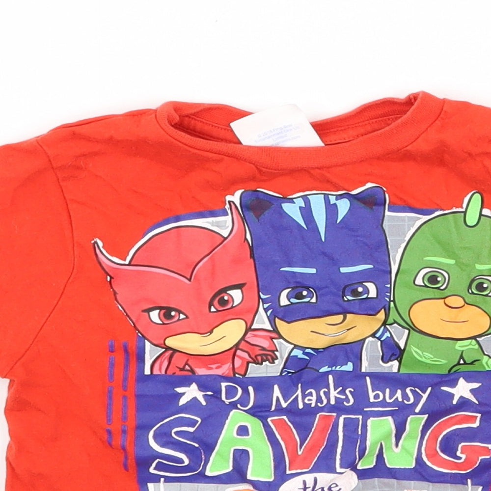 George Baby Red Solid Jersey Cami Pyjama Top Size 18-24 Months  - PJ Masks