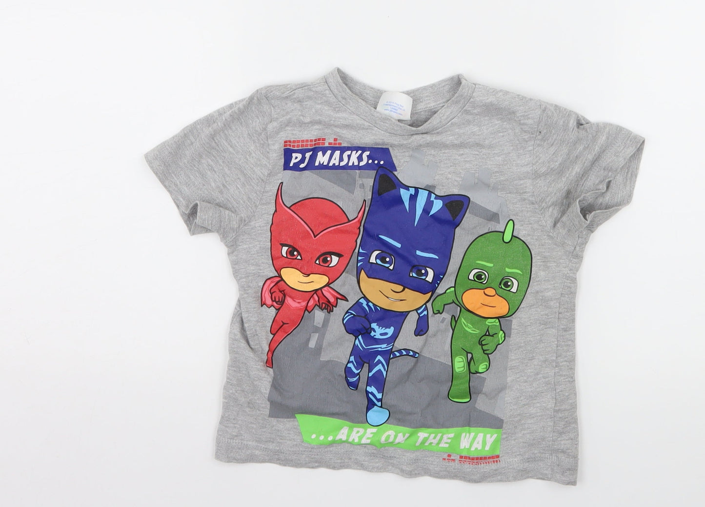 George Boys Grey Solid Jersey Cami Pyjama Top Size 18-24 Months  - PJ Masks