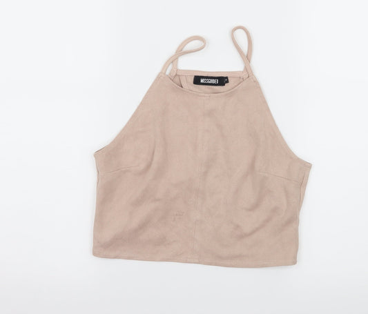 Womens UK Size 6 Missguided Ivory Basic Tank