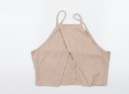 Womens UK Size 6 Missguided Ivory Basic Tank