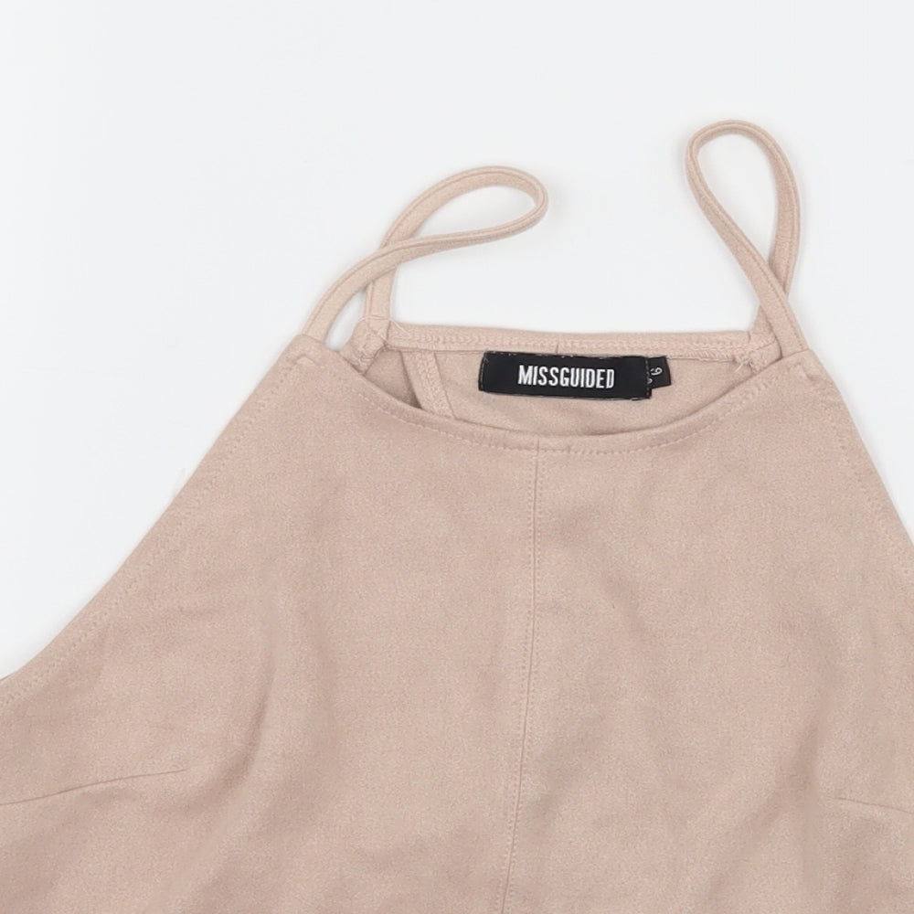Womens UK Size 6 Missguided Ivory Basic Tank