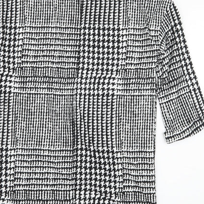 F&F Womens Black Houndstooth Jersey Pullover Sweatshirt Size 6