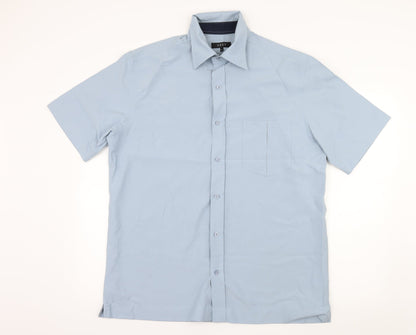 Mens UK Size L NEXT Blue  Button-Up Long Sleeve Casual Shirt