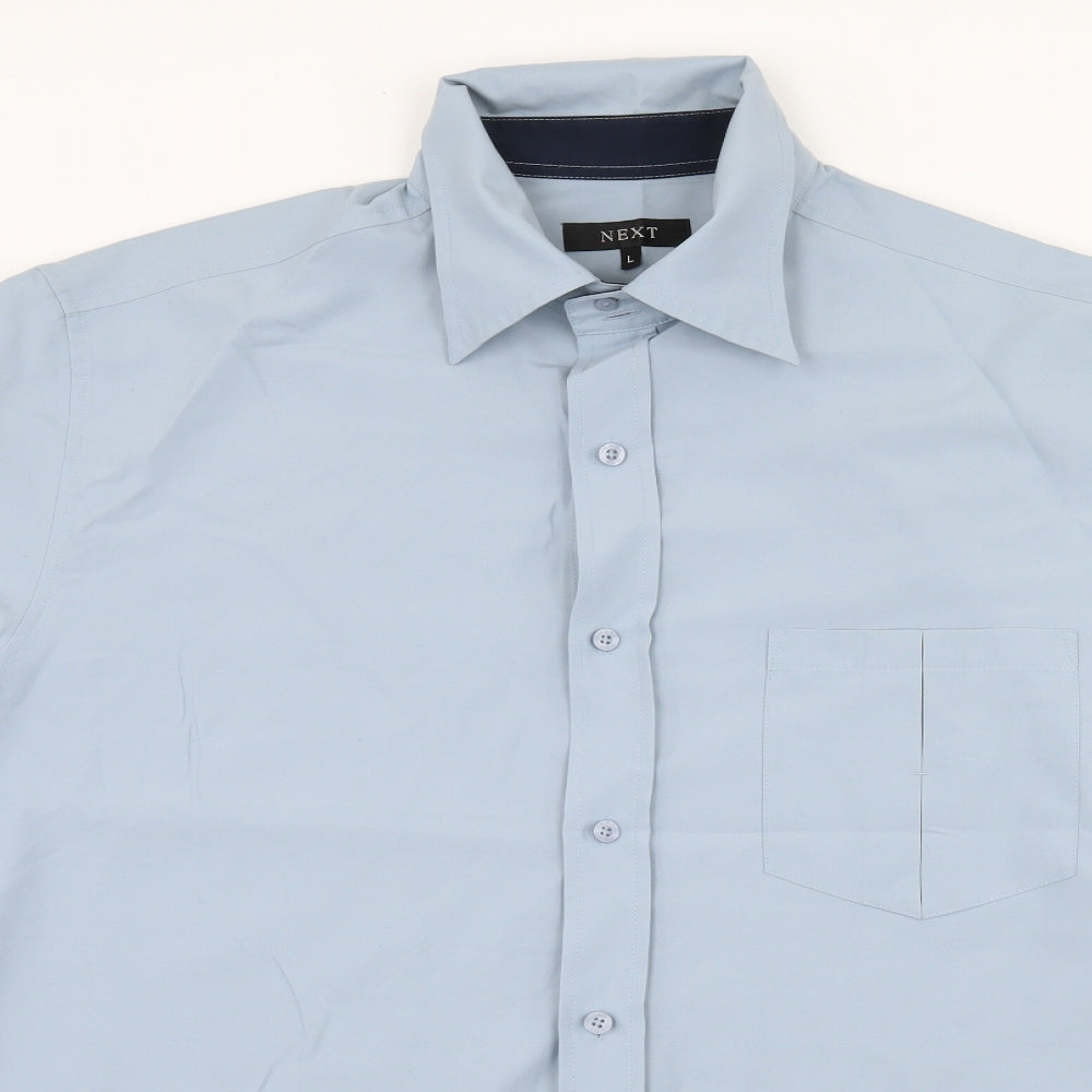 Mens UK Size L NEXT Blue  Button-Up Long Sleeve Casual Shirt
