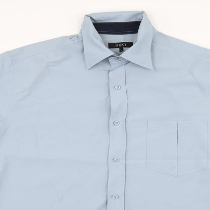 Mens UK Size L NEXT Blue  Button-Up Long Sleeve Casual Shirt