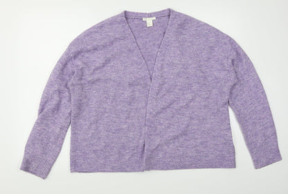 H&M Womens Purple  Knit Cardigan Jumper Size M