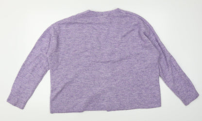 H&M Womens Purple  Knit Cardigan Jumper Size M