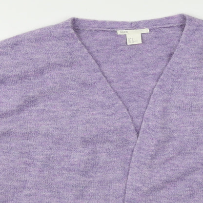 H&M Womens Purple  Knit Cardigan Jumper Size M