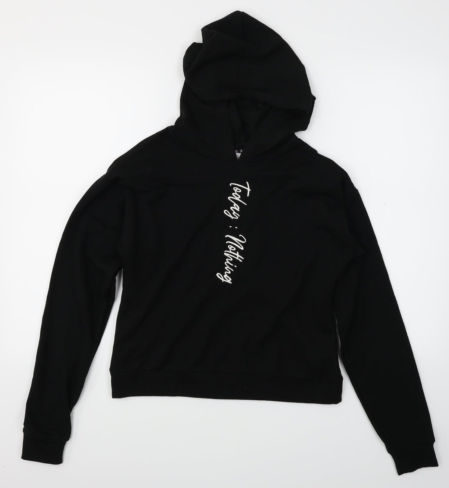 New Look Girls Black   Pullover Hoodie Size M
